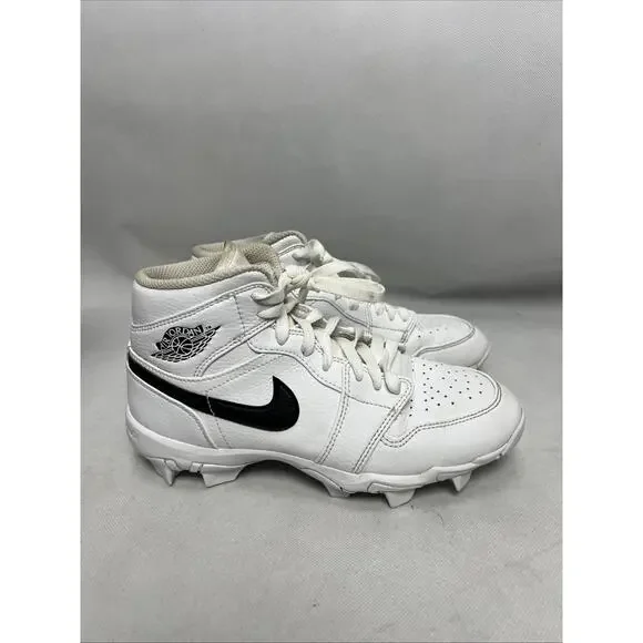 Nike Air Jordan 1 Mid Youth Multisport Cleat White Youth Size 5.5 HF6883-100 - Picture 6 of 12